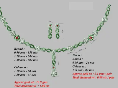 necklace  50  bulk  3dm files ready to print  part 05 3D print model