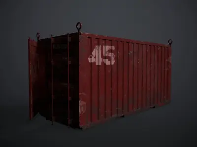 Container Low-poly 3D model buy