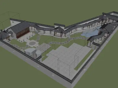 Chinese Style Architecture 3D model 54