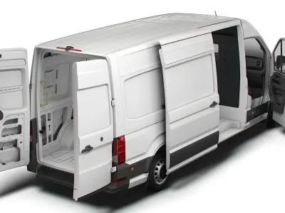 VW Crafter Panel Van L3H2 HQ Interior 2023 3D model