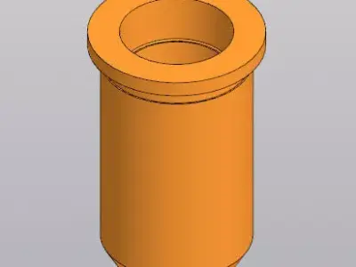 Cylindrical Bushing Sleeve - Mechanical Bearing Part 3D model