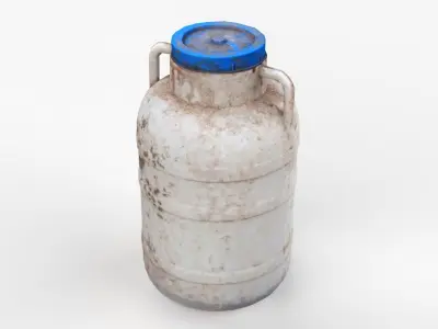 Plastic Drum Blue Cap Scan Low-poly 3D model