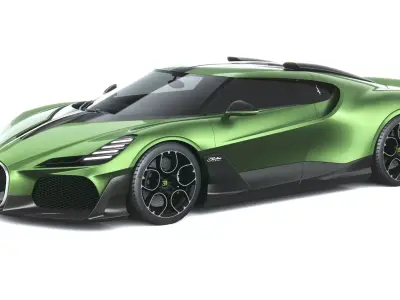 Bugatti Brouillard 2025 LowPoly Low-poly 3D model