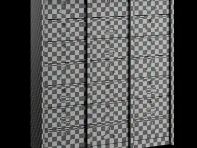 Industrial metal cabinet - Maison du Monde MABILLON Free 3D model