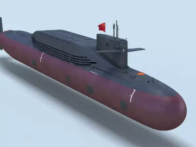 Chinese Type 094 Nuclear Submarine 3D model