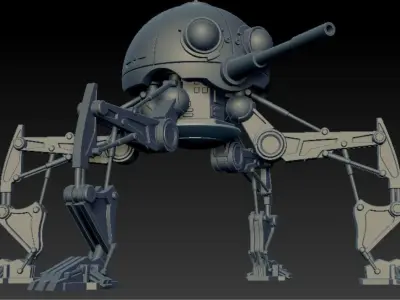 Dwarf Spider Droid One12 Scale STL 3D print model