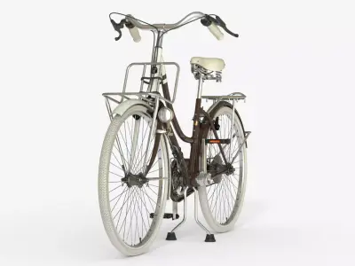 Brown Vintage City Bicycle 3D model