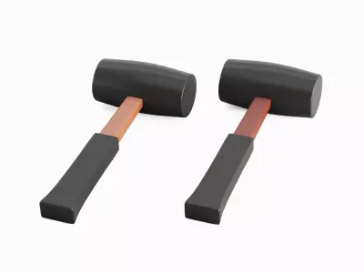 Rubber Mallet Set  Low-poly 3D model