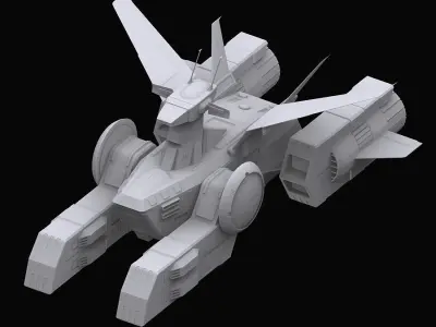 Gundam Zeon X Earth Federation Space military Collection 3D model