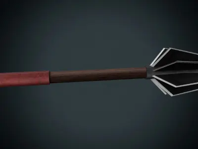 Stonebreaker arrow with handle Low-poly 3D model
