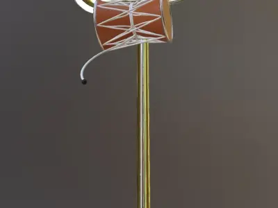 Holy Trident of Lord Shiva - Holy weapon trishool  - Trident 3D model