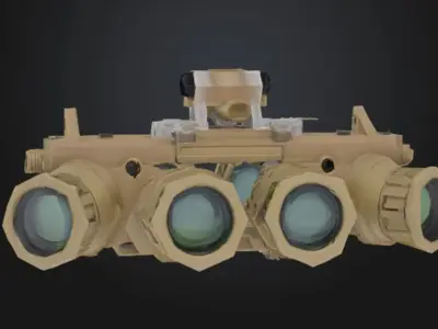 Tactical Night Vision Goggles STL OBJ 3D model