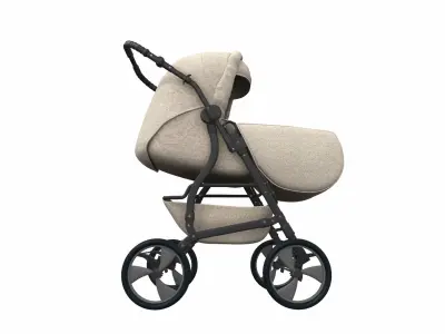 Baby stroller 07 3D model