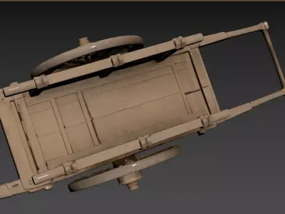 19-  Human Powered Cart from the Song Dynasty 3D model