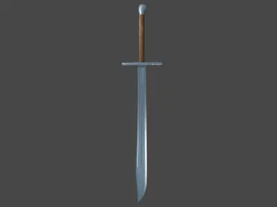 Grossmesser sword Low-poly 3D model