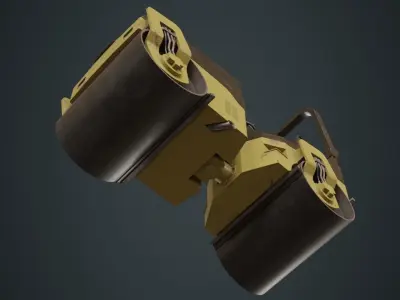 Road Roller 1C Low-poly 3D model