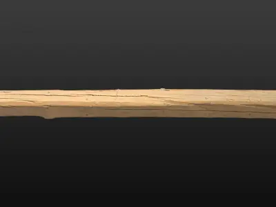 Wood Beam Low-poly 3D model