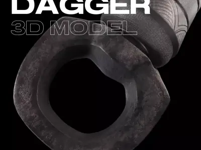 Game Ready Tactical Dagger   Low-poly 3D model