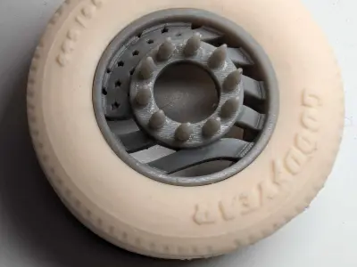 US Flag rims for Semi truck and trailer 22-5 inch 3D print model