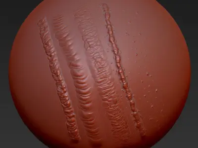 Cutted metal and Welding Brushes for Zbrush 3D model