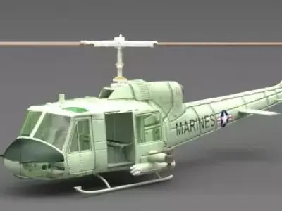helicopter military 3D model from CGTrader