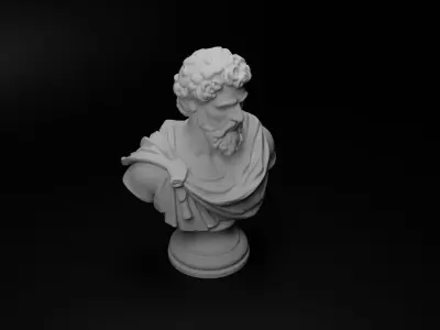 Modern Greek Soldier Bust Chess 3D print model purchase
