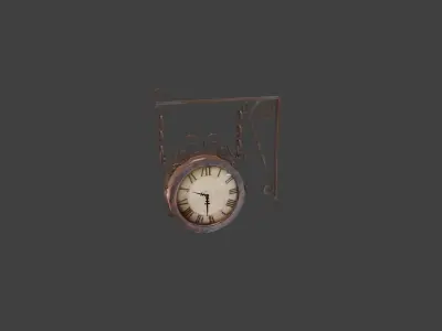 Old clock Low-poly 3D model purchase