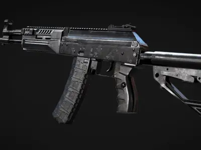 FPS AK-12 AAA PBR Game Ready Weapon Asset Low-poly 3D model