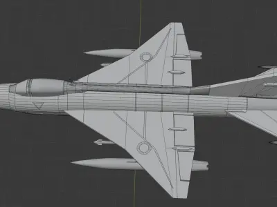 F7 Fighter Jet Low-poly 3D model