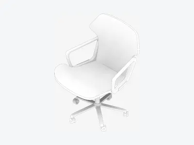 Chair - Office - Worksmart - Standard Back - Castors Low-poly 3D model