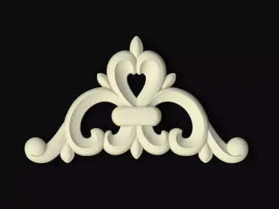 Central decor ornament for furniture Free 3D model 16