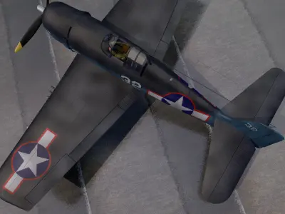 Grumman F6F-3 Hellcat 3D model