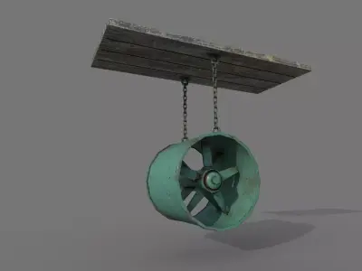 Ventilation Fan Low-poly 3D model purchase
