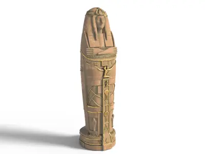 Queen Ankhesenamun Egyptian Mummy Sarcophagus Coffin Low-poly 3D model