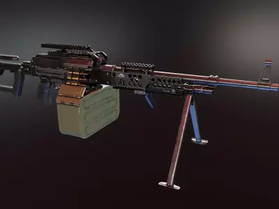 PKP Pecheneg with Zenitco Pack Low-poly 3D model