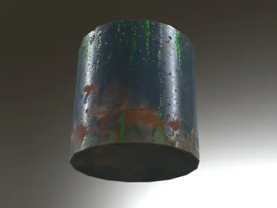 Toxic Waste Tank Low-poly 3D model