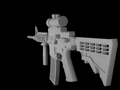 M4A1 3d gun model Low-poly 3D model
