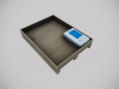 Wooden Pallet with Bag Low-poly 3D model