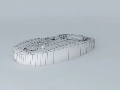 controle de Mega Drive III mega drive control Free 3D model
