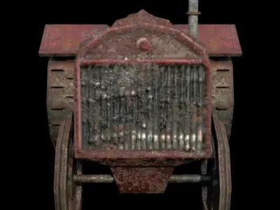 Tractor - PBR - Dirty Textured Low-poly 3D model