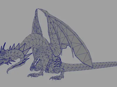 Model Dragon Low-poly 3D model
