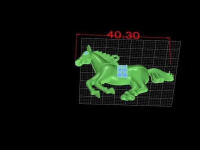 horse pendant 3D print model