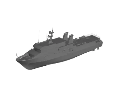 Warship ship 3D model