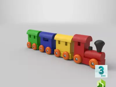 Toy Train 3D model