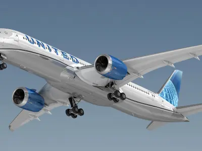 Boeing 787-9 United Airlines 3D model