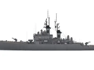 CG 17  -  USS Harry E Yarnell Low-poly 3D model