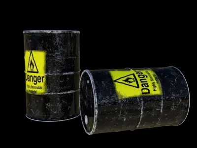 Barrel hazard barrels Free 3D model