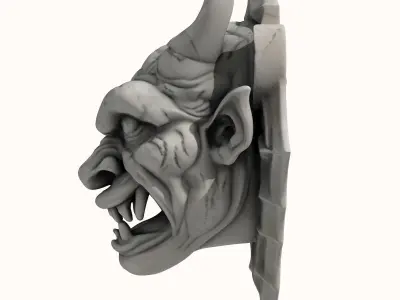 Gargoyle Head 4 3D model