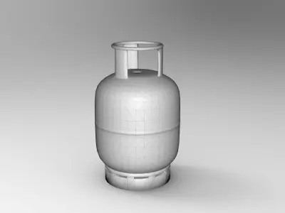 Gas Cylinder Low-poly 3D model 10