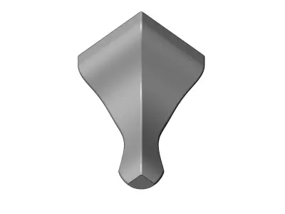 Antique Queen Anne Leg and Feet Relief 3D print model